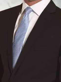Brook Taverner Tailored Fit Wool Mix Washable Suit Jacket Black White Outlet