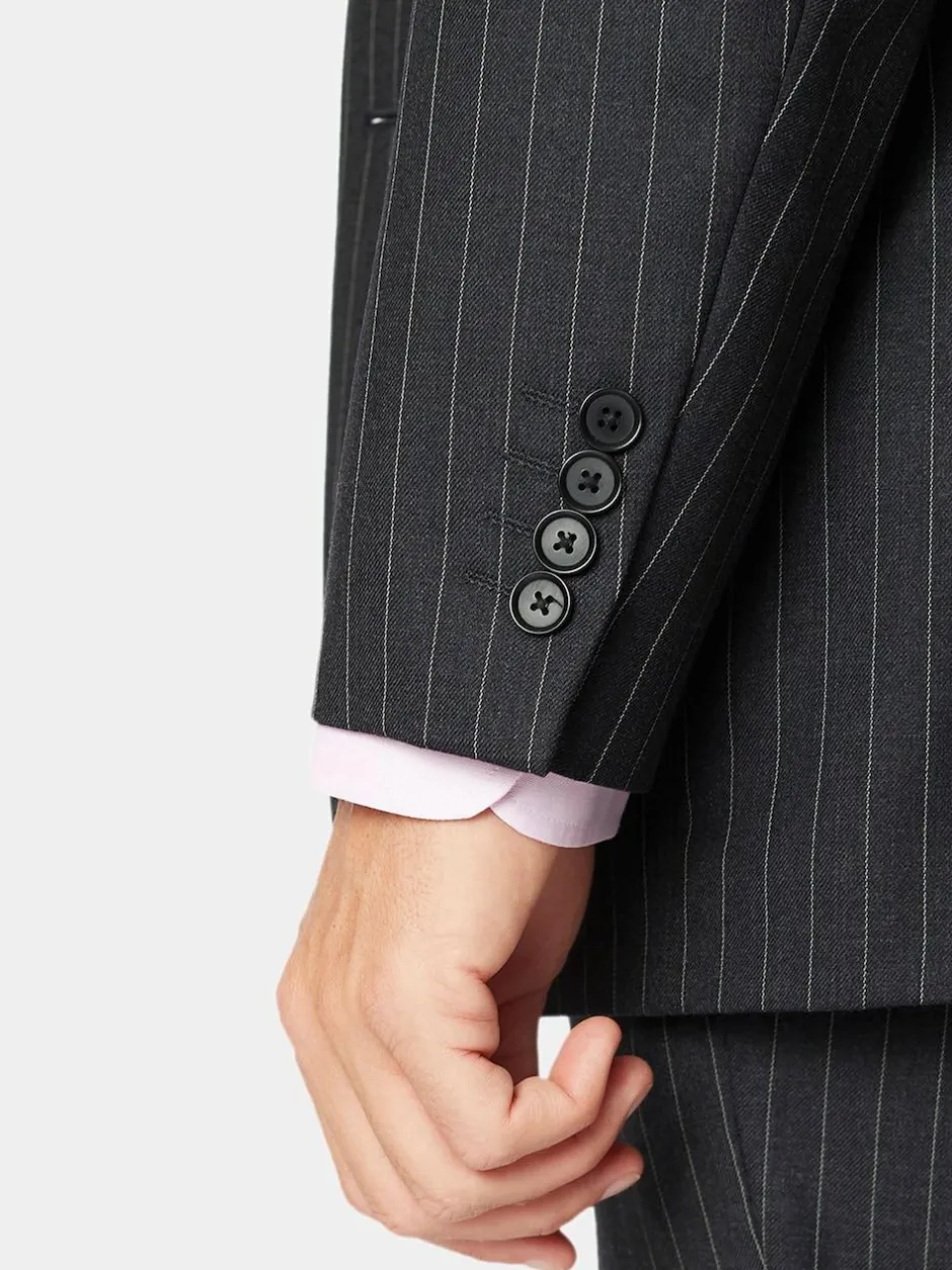 Brook Taverner Wool Suit Jacket Black