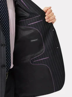 Brook Taverner Wool Suit Jacket Black