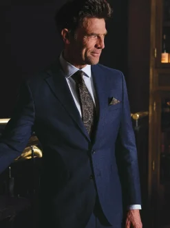 Brook Taverner Blue Italian Wool Suit Jacket Hot