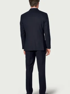 Brook Taverner Wool Blend Suit Jacket Blue Clearance