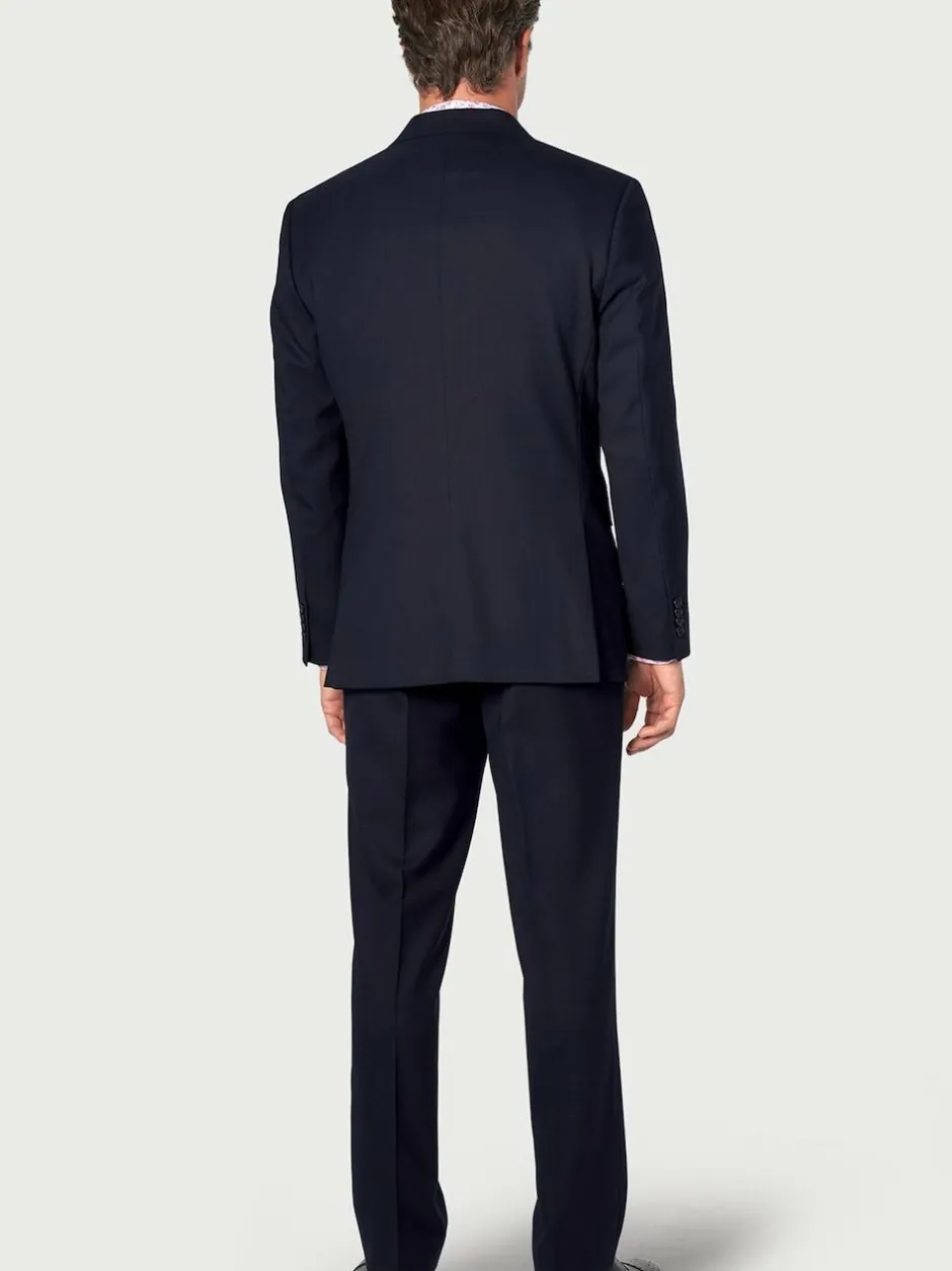 Brook Taverner Wool Blend Suit Jacket Blue Clearance