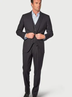 Brook Taverner Wool Blend Suit Jacket Grey
