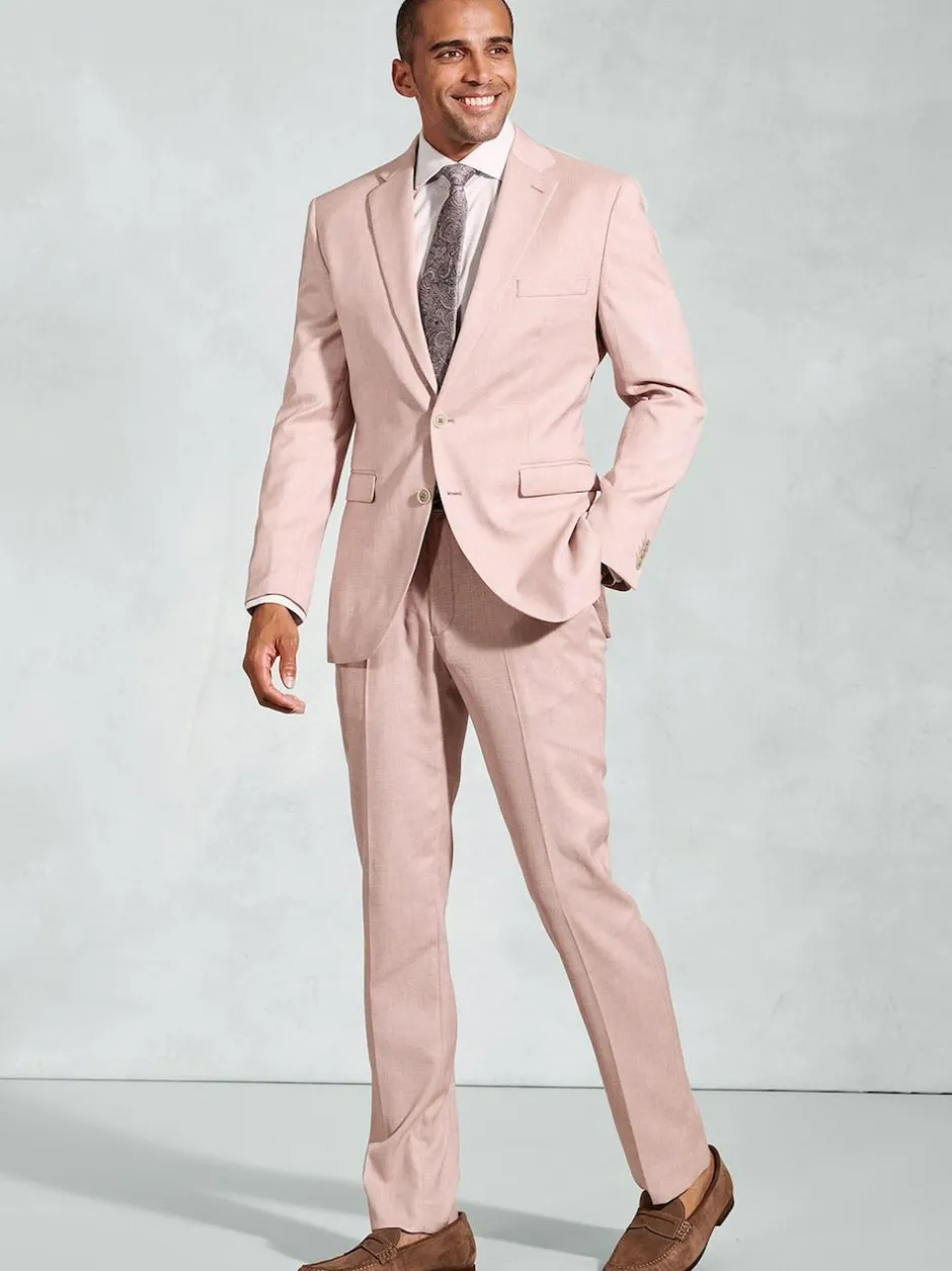 Brook Taverner Textured Occasion Suit Jacket Pink Online