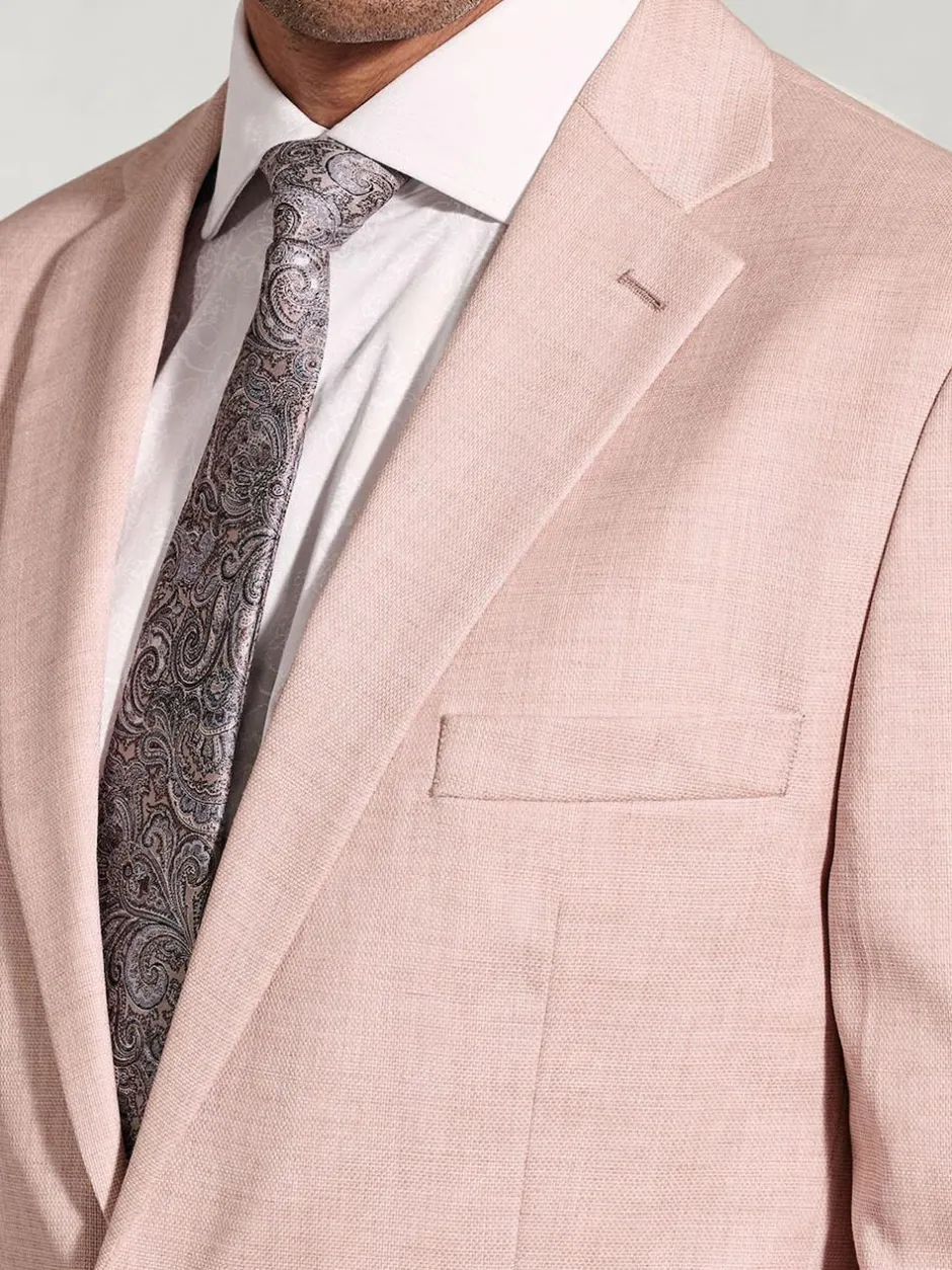 Brook Taverner Textured Occasion Suit Jacket Pink Online