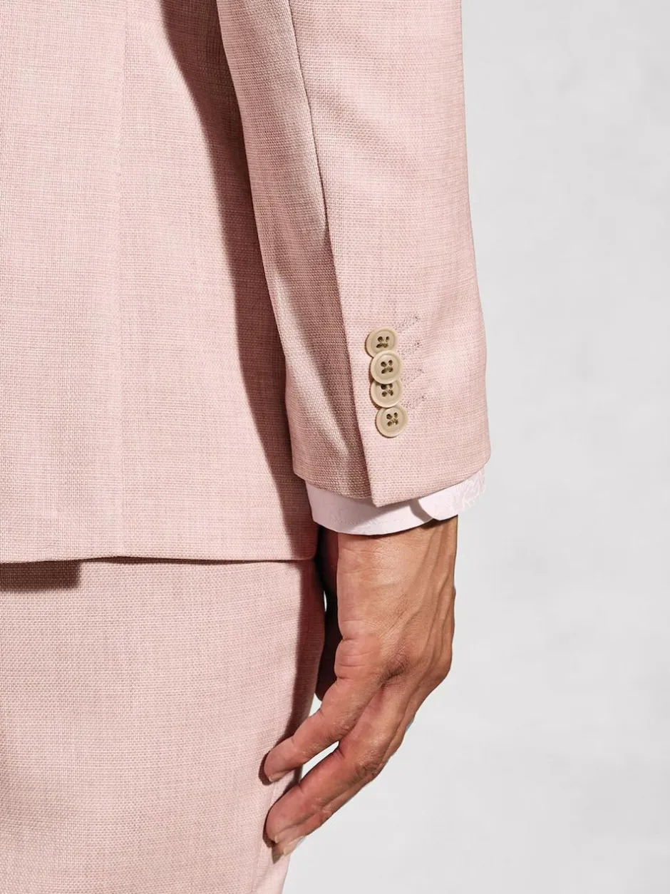 Brook Taverner Textured Occasion Suit Jacket Pink Online