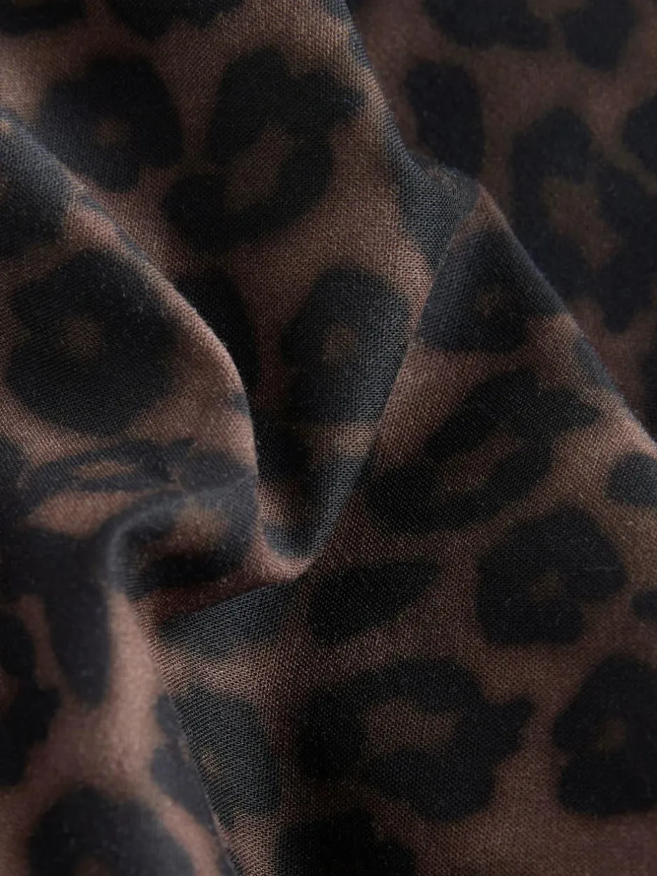 Next Brown Animal Print Short Sleeve Printed Shirt (3-16yrs) New