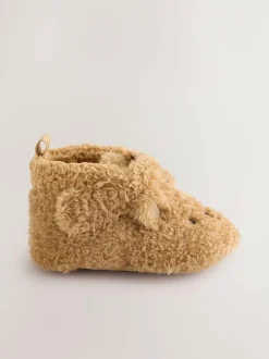 Next Baby Touch Fastening Slipper Boots (0-2mths) Brown Bear