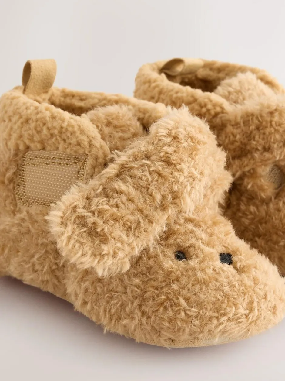 Next Baby Touch Fastening Slipper Boots (0-2mths) Brown Bear