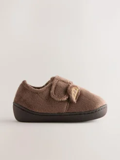 Next Brown Bear Warm Lined Cupsole Slippers Online