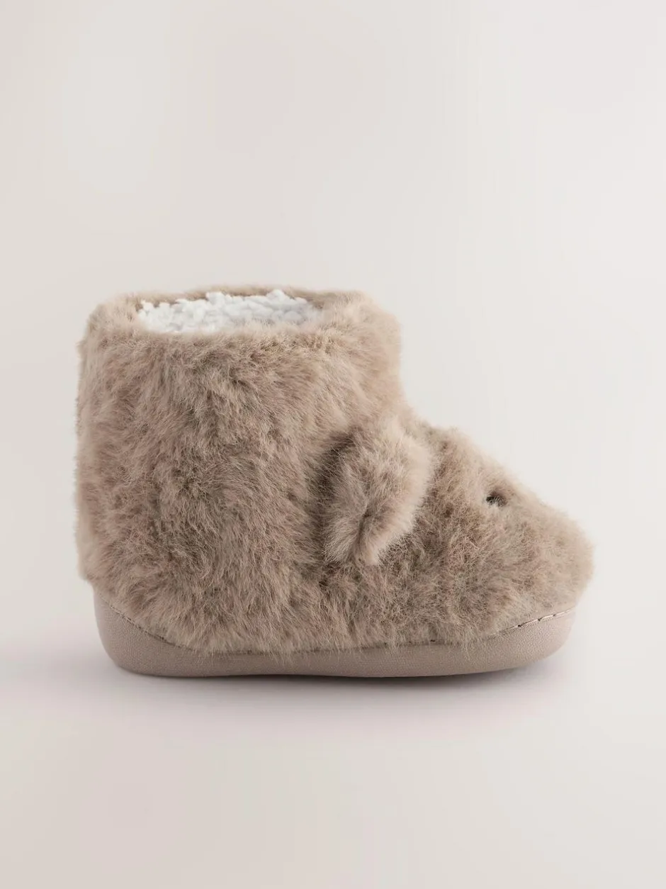 Next Brown Bear Warm Lined Slipper Boots Discount
