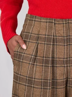 Next Brown Check Smart Culottes Hot