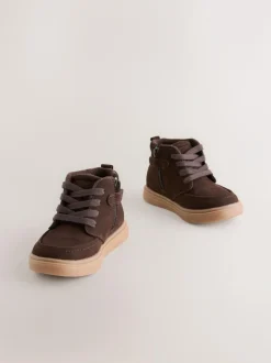 Next Wide Fit (G) Warm Lined Chukka Boots Brown Chocolate
