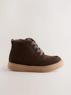 Next Wide Fit (G) Warm Lined Chukka Boots Brown Chocolate