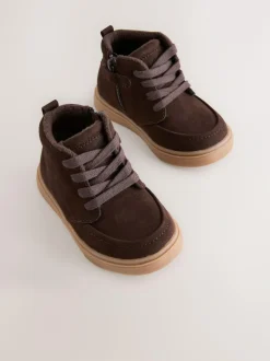 Next Wide Fit (G) Warm Lined Chukka Boots Brown Chocolate