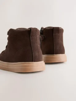 Next Wide Fit (G) Warm Lined Chukka Boots Brown Chocolate