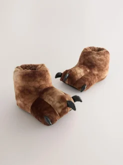 Next Brown Dinosaur Claw 3D Slipper Boots Sale