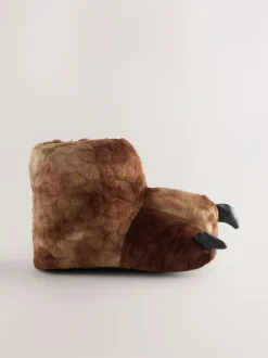 Next Brown Dinosaur Claw 3D Slipper Boots Sale