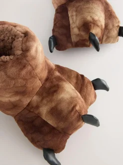 Next Brown Dinosaur Claw 3D Slipper Boots Sale