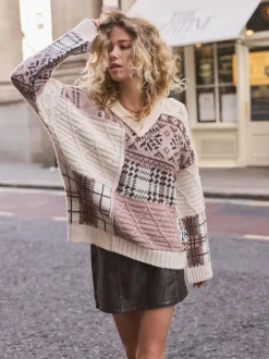 Next Faux Leather Mini Skirt Brown Distressed Sale