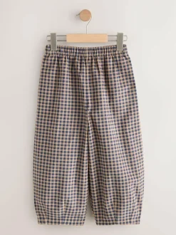 Next Brown Gingham Pullon Cord Trousers (3-16yrs) New