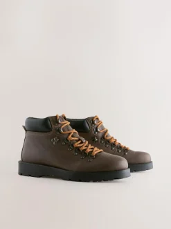 Next Brown Leather Hiker Style Boots Online