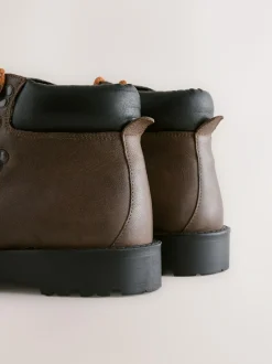 Next Brown Leather Hiker Style Boots Online