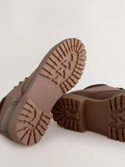 Next Rugged Leather Ankle Boots Brown Best
