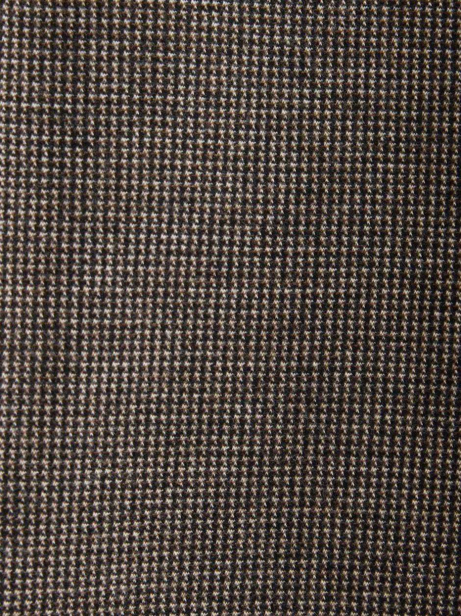 Next Slim Fit Smart Elasticated Back Textured Trousers with Stretch Brown Online