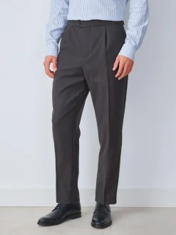 Next Brown Slim Fit Wool Blend Suit Trousers Hot