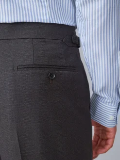 Next Brown Slim Fit Wool Blend Suit Trousers Hot