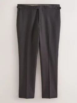 Next Brown Slim Fit Wool Blend Suit Trousers Hot