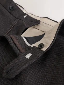 Next Brown Slim Fit Wool Blend Suit Trousers Hot