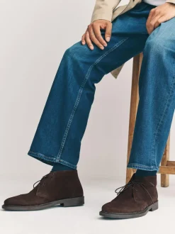 Next Smart Suede Chukka Boots Brown Clearance
