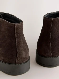 Next Smart Suede Chukka Boots Brown Clearance