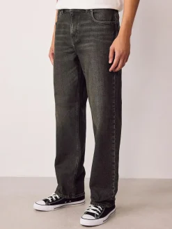 Next Brown Tint Straight Fit Vintage Wash Denim Jeans Best