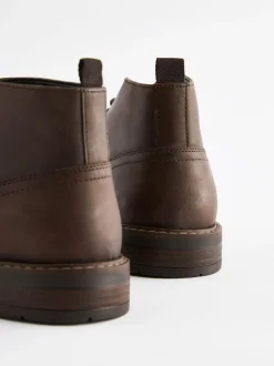 Next Waxy Leather Chukka Boots Brown Sale