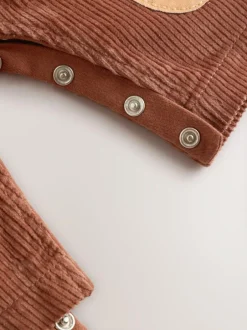 Next Brown Woodland Cord Dungarees and Bodysuit Set (0mths-2yrs) Sale
