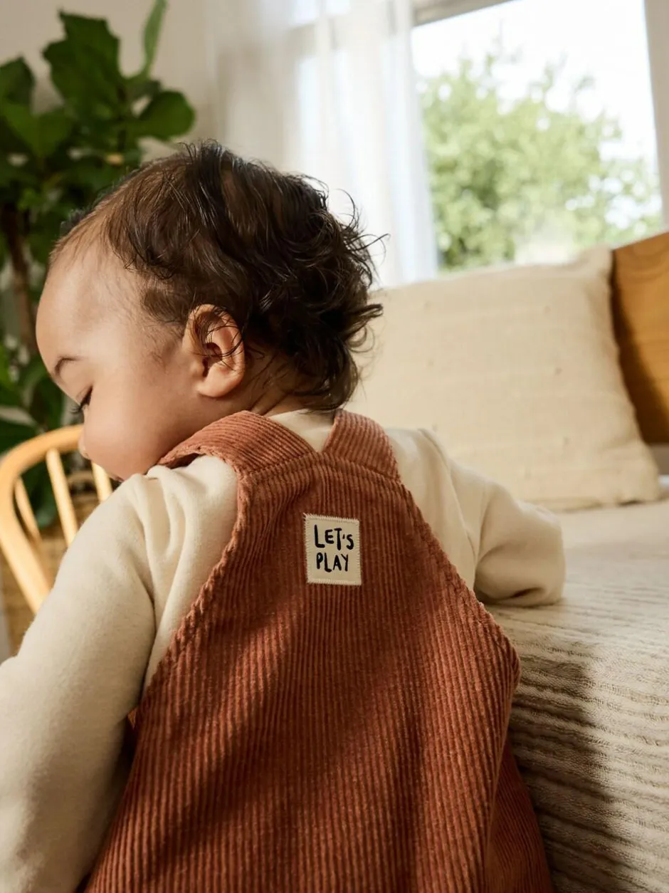 Next Brown Woodland Cord Dungarees and Bodysuit Set (0mths-2yrs) Sale