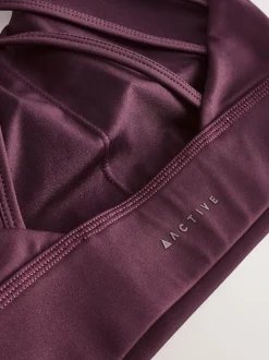 Next Burgundy Red Active Cross Back Sports Bra Discount