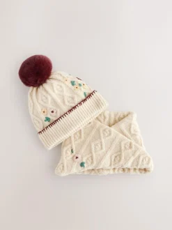 Next Beanie And Snoods Set (1-16yrs) (1-16yrs) Burgundy Red Online