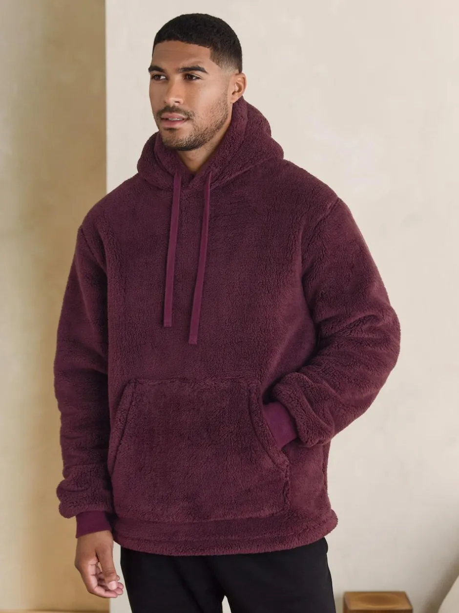 Next Burgundy Red Borg Overhead Hoodie Hot