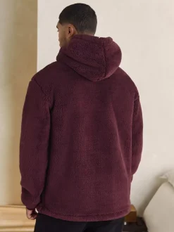 Next Burgundy Red Borg Overhead Hoodie Hot