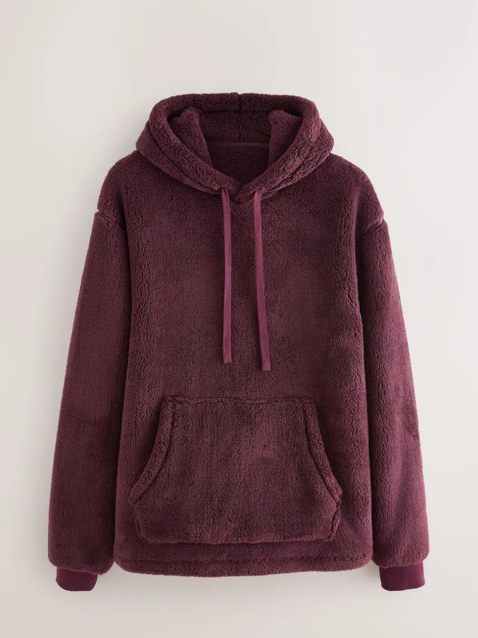 Next Burgundy Red Borg Overhead Hoodie Hot