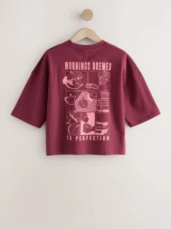 Next Burgundy Red Cotton Short Sleeve Pyjamas New
