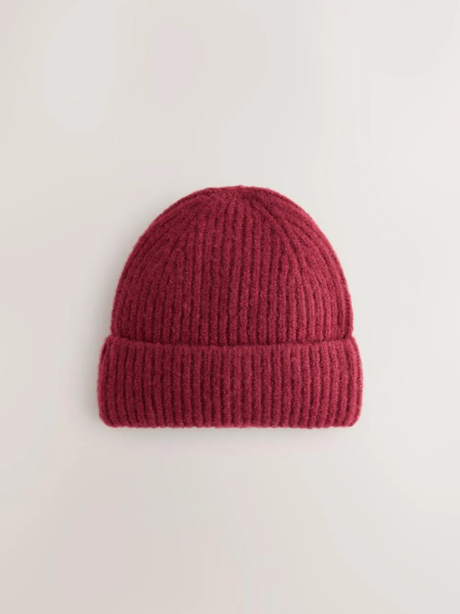Next Burgundy Red Fluffy Beanie (1-16yrs) Sale