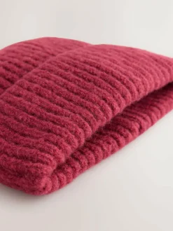 Next Burgundy Red Fluffy Beanie (1-16yrs) Sale