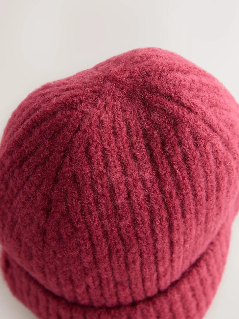 Next Burgundy Red Fluffy Beanie (1-16yrs) Sale