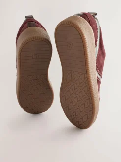 Next Burgundy Red Forever Comfort® Leather Chunky Sole Lace-Up Trainers Outlet