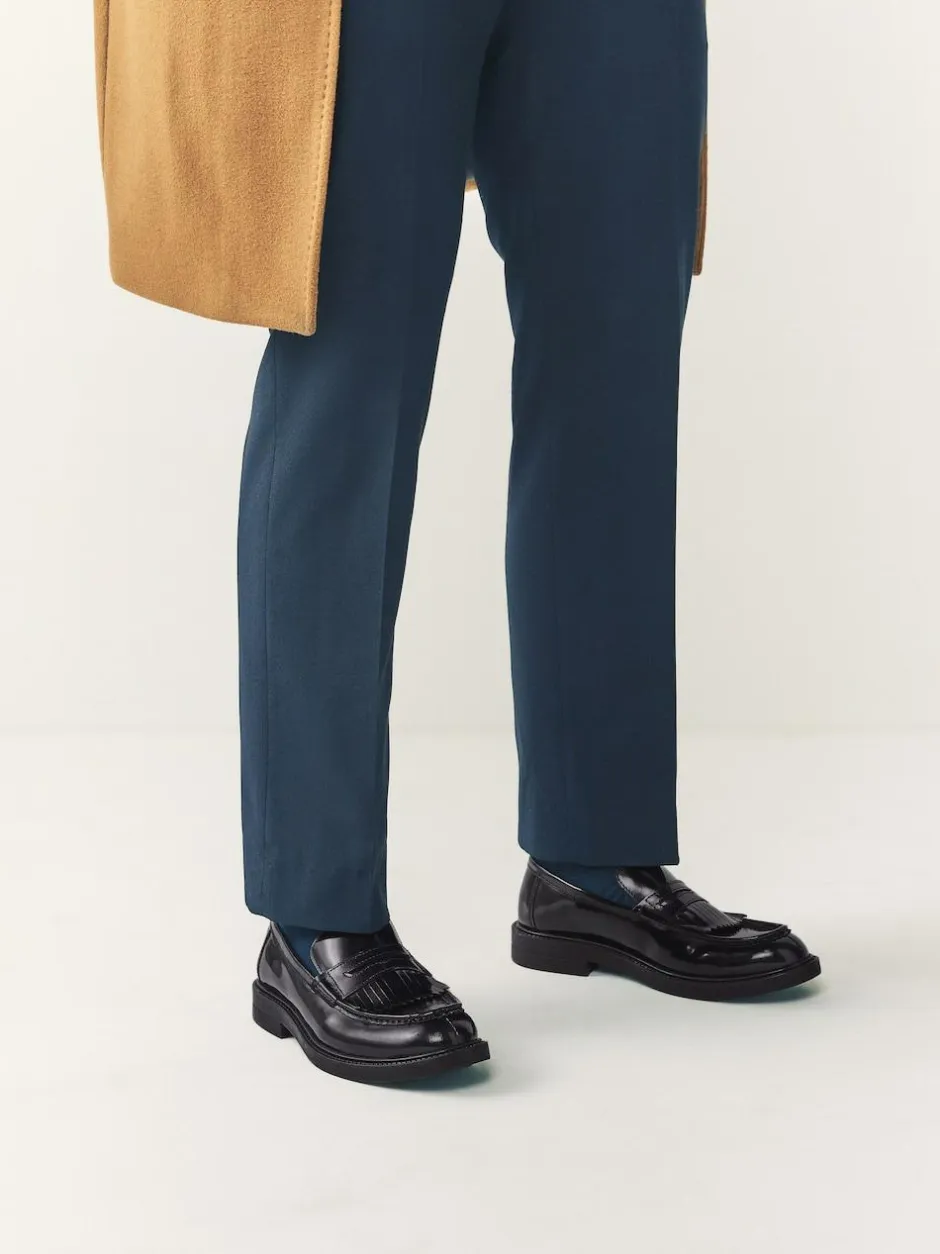 Next Burgundy Red Fringe Penny Loafers Best